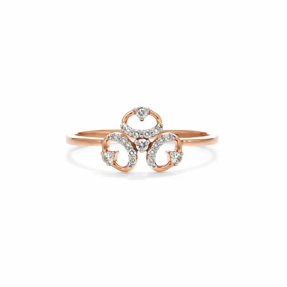 0.07 CT NATURAL DIAMOND WOMENS RING 18K GOLD